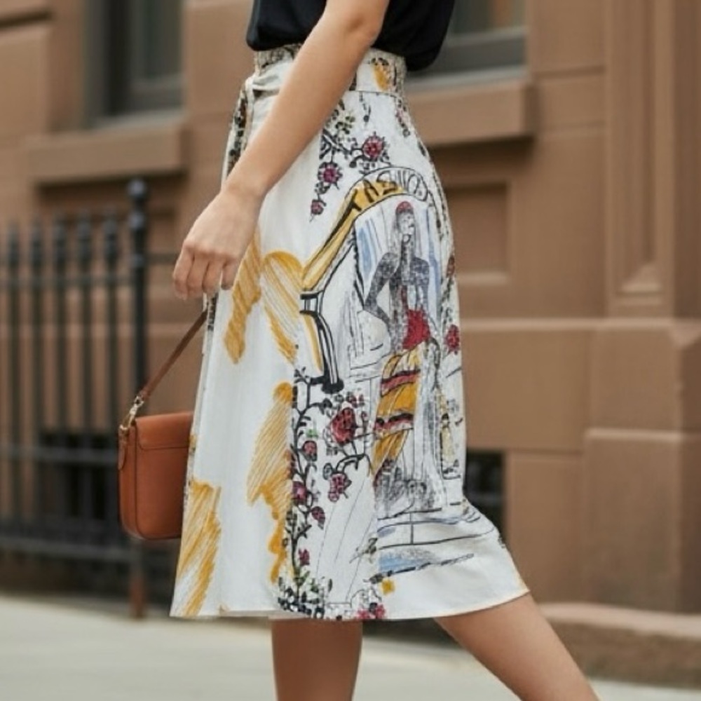 HER Destiny Full A-line Novelty Print Skirt